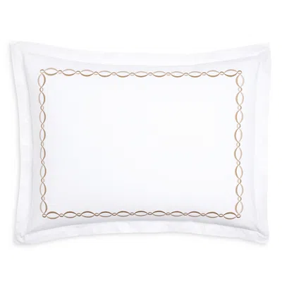 Matouk Brando Embroidered Percale Sham, King - Exclusive In White