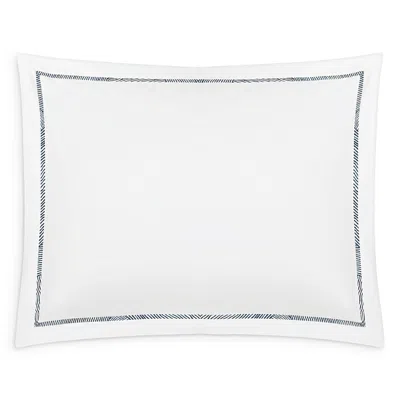 Matouk Burnett Border King Sham In Navy