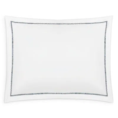 Matouk Burnett Border Standard Sham In Navy