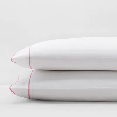 Matouk Butterfield Standard Pillowcase, Pair In Azalea