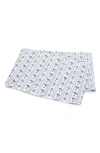 Matouk Cabanon Stripe 500 Thread Count Cotton Percale Flat Sheet In Blue