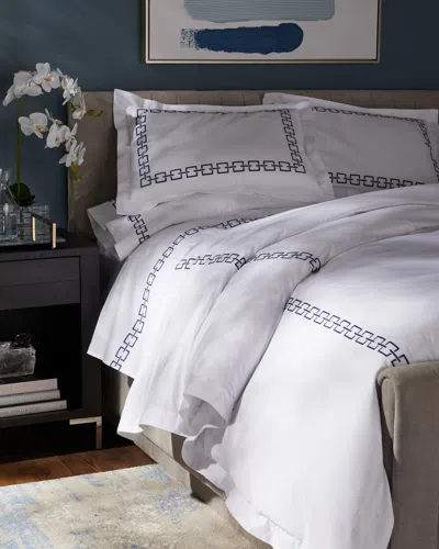 Matouk Cadiz Duvet Set, Queen In White