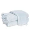Matouk Cairo Scallop Hand Towel In Light Blue/white
