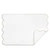Matouk Cairo Scallop Quilted Mat In White