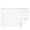 Matouk Cairo Scallop Quilted Mat In Light Blue