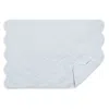 Matouk Cairo Scallop Quilted Mat In Light Blue/white