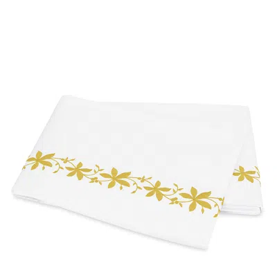 Matouk Callista Flat Sheet, Full Queen In Lemon