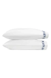Matouk Callista Set Of 2 Cotton Percale Pillowcases