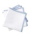 Matouk Casual Couture Boarder Square Napkins, Set Of 4 In Ice Blue