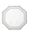 Matouk Casual Couture Octagon Placemats, Set Of 4 In Classic Grey