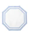Matouk Casual Couture Octagon Placemats, Set Of 4 In Ice Blue