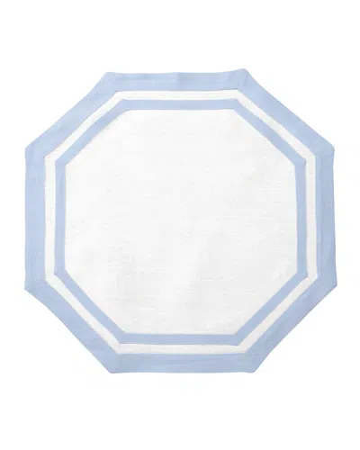 Matouk Casual Couture Octagon Placemats, Set Of 4 In Blue