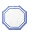 Matouk Casual Couture Octagon Placemats, Set Of 4 In Sky Blue