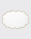 Matouk Casual Couture Scallop Placemats, Set Of 4 In Brown