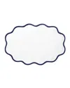 Matouk Casual Couture Scallop Placemats, Set Of 4 In Sapphire