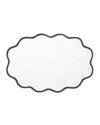 Matouk Casual Couture Scallop Placemats, Set Of 4 In Smoke Grey