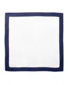 Matouk Casual Couture Boarder Square Placemats, Set Of 4 In Sapphire