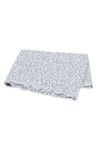 Matouk Celine 500 Thread Count Percale Flat Sheet In Blue