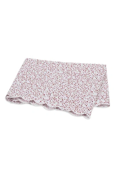 Matouk Celine 500 Thread Count Percale Flat Sheet In Red
