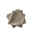 Matouk Chamant Napkins, Set Of 4 In Stone