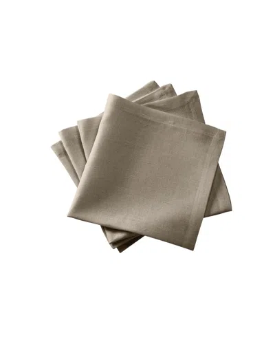 Matouk Chamant Napkins, Set Of 4 In Stone