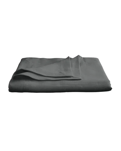 Matouk Chamant Tablecloth, 90"dia. In Charcoal
