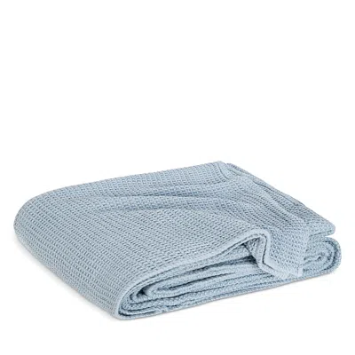 Matouk Chatham Cotton Waffled Blanket In Blue