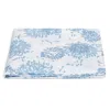 Matouk Chrysanthemum Fitted Sheet, Queen In Blue