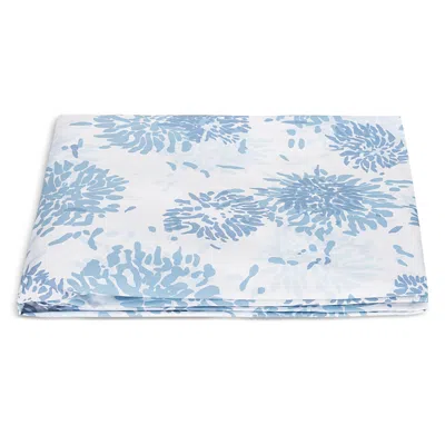 Matouk Chrysanthemum Fitted Sheet, Twin In Blue