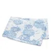 Matouk Chrysanthemum Flat Sheet, Twin In Blue