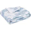 Matouk Chrysanthemum Quilt In Blue