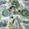 Matouk Citrus Garden Round Tablecloth, 90" In Grass