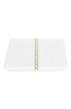 Matouk Classic Chain Cotton Percale Duvet Cover In Green