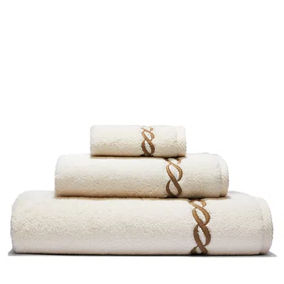 Matouk Classic Chain Milagro Bath Towel - Exclusive In Ivory/camel Tan