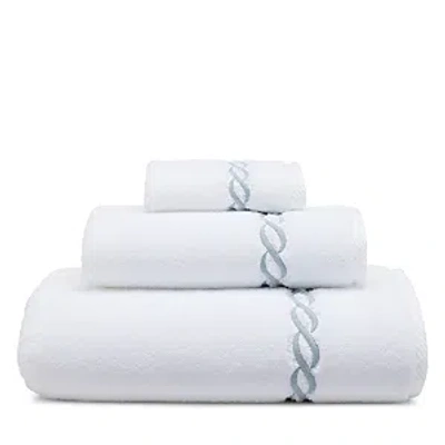 Matouk Classic Chain Milagro Fingertip Towel - Exclusive In White/pool