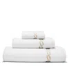 Matouk Classic Chain Milagro Fingertip Towel - Exclusive In White/sand Beige