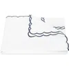 Matouk Classic Chain Scallop Duvet Cover In Navy