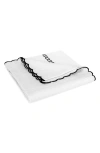 Matouk Classic Chain Scallop Matelasse King Coverlet In Black