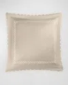 Matouk Classic Chain Scallop Matelasse Euro Sham In Dune/bone