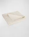 Matouk Classic Chain Scallop Matelasse Full/queen Coverlet In Ivory/white