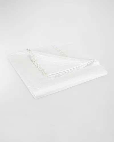 Matouk Classic Chain Scallop Matelasse Full/queen Coverlet In White