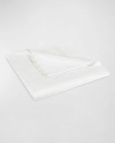 Matouk Classic Chain Scallop Matelasse King Coverlet In White