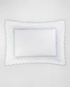 Matouk Classic Chain Scallop Matelasse Standard Sham In Light Blue
