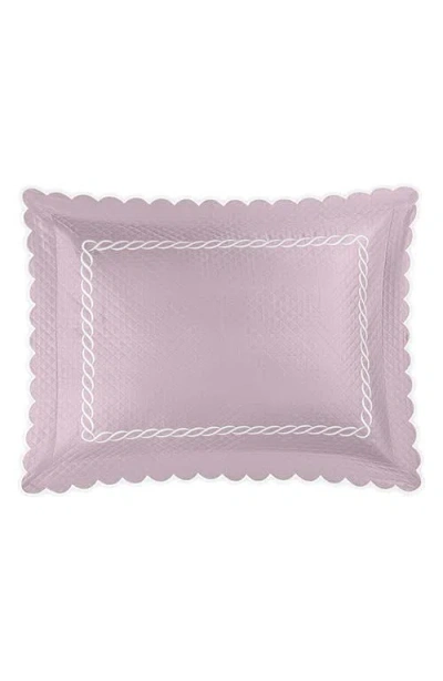 Matouk Classic Chain Scallop Matelassé Pillow Sham In Neutral