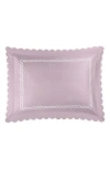 Matouk Classic Chain Scallop Matelasse King Sham In Deep Lilac/bone