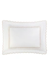 Matouk Classic Chain Scallop Matelasse Standard Sham In Dune