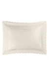 Matouk Classic Chain Scallop Matelassé Pillow Sham In Ivory/white