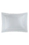 Matouk Classic Chain Scallop Matelassé Pillow Sham In Pool/bone
