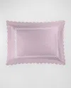 Matouk Classic Chain Scallop Matelasse Standard Sham In Pink