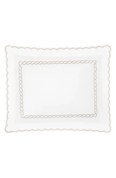 Matouk Classic Chain Scallop Pillow Sham In Dune